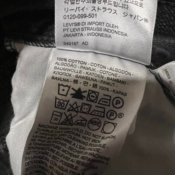 Levi’s Jeans Womens 30 Low Pro Straight High Rise Black Denim Pants - Picture 7 of 12